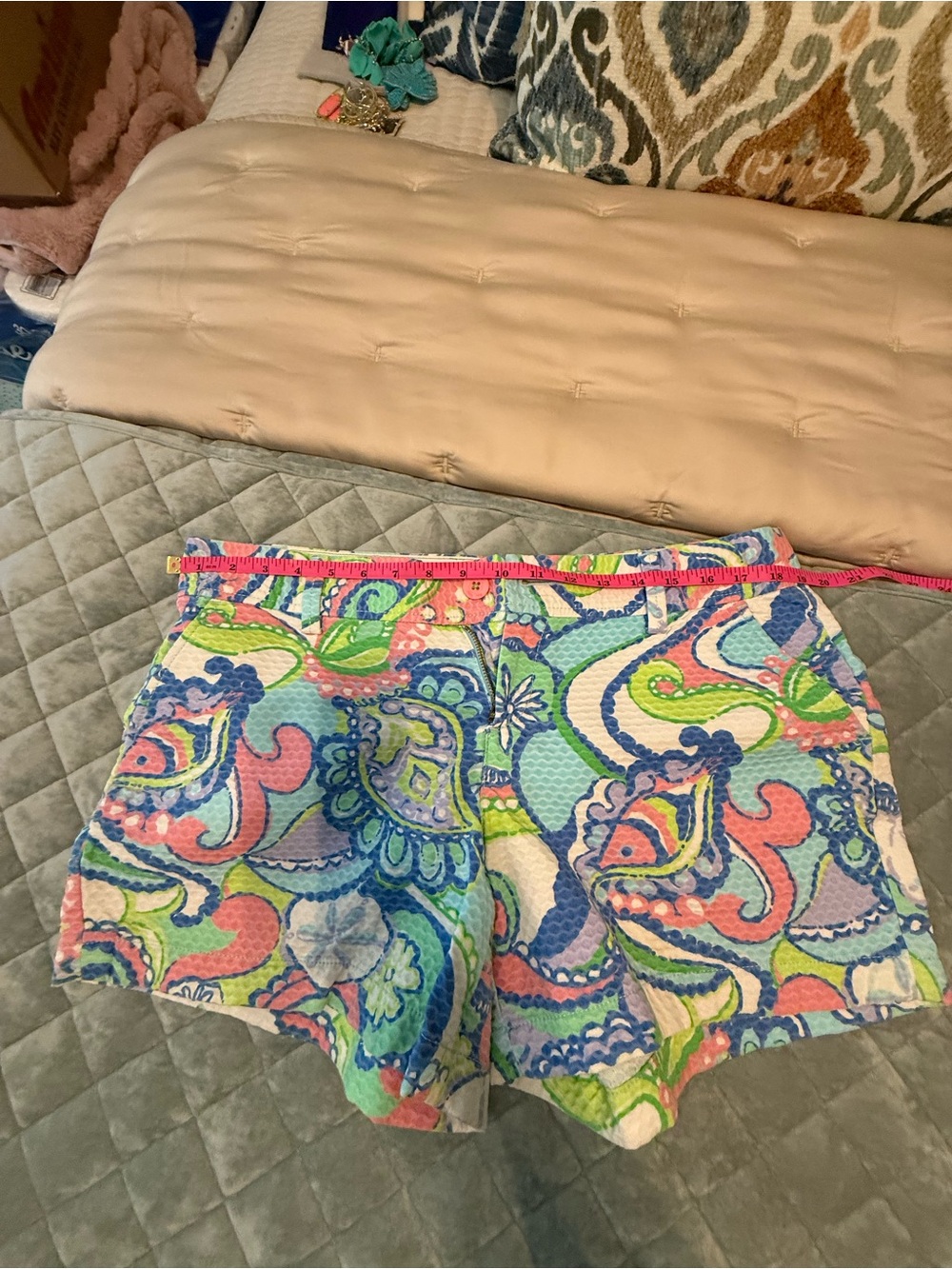 Lilly Pulitzer Multicolor Paisley Print Women’s Shorts - Pink, Blue, Green
